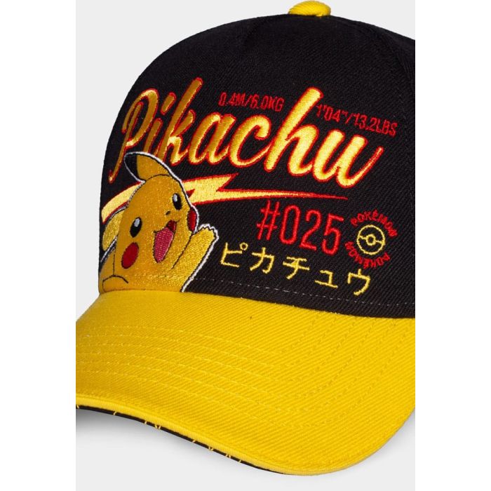 Pokemon Curved Bill Cap Pikachu Hello