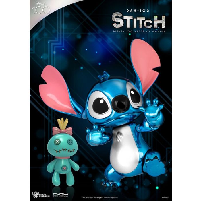 Disney 100 Years of Wonder Dynamic 8ction Heroes Action Figure 1/9 Stitch (Lilo & Stitch) 16 cm