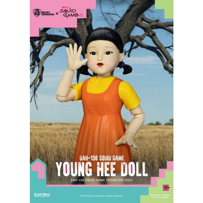 Squid Game Action Figure with Sound Young Hee Doll 30 cm   