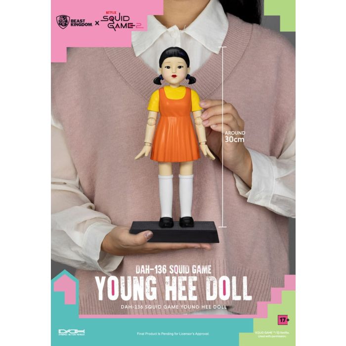 Squid Game Action Figure with Sound Young Hee Doll 30 cm   