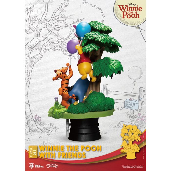 Disney D-Stage PVC Diorama Winnie The Pooh With Friends 16 cm