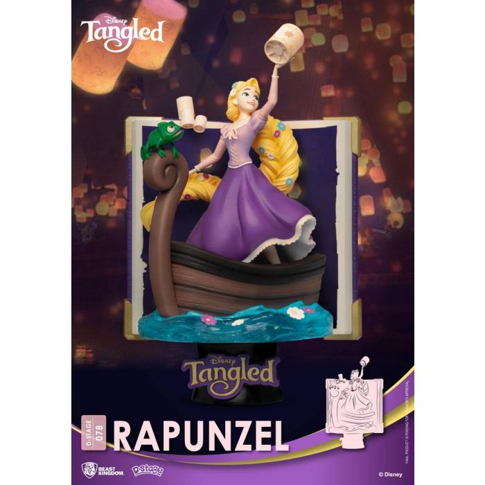 Disney Story Book Series D-Stage PVC Diorama Rapunzel 15 cm