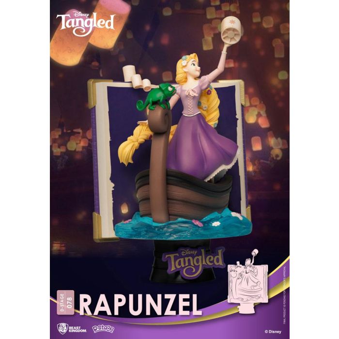Disney Story Book Series D-Stage PVC Diorama Rapunzel 15 cm