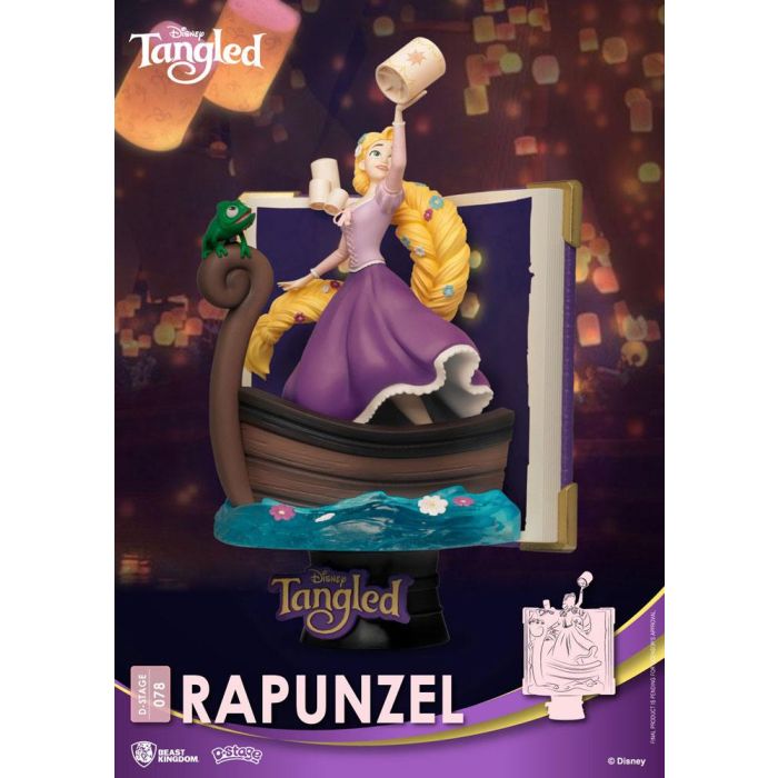 Disney Story Book Series D-Stage PVC Diorama Rapunzel 15 cm