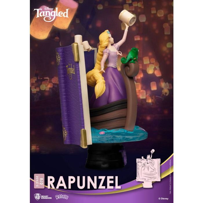 Disney Story Book Series D-Stage PVC Diorama Rapunzel 15 cm