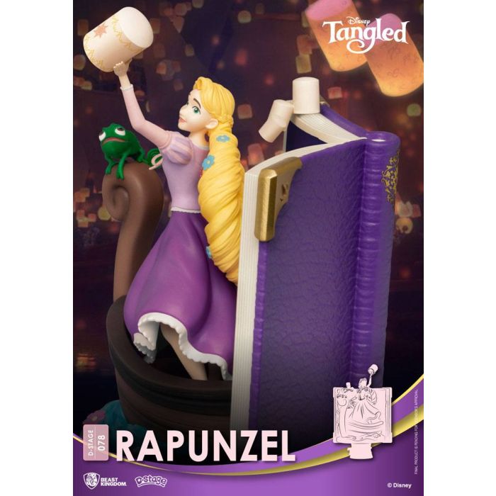 Disney Story Book Series D-Stage PVC Diorama Rapunzel 15 cm