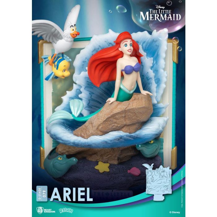 Disney Story Book Series D-Stage PVC Diorama Ariel 15 cm