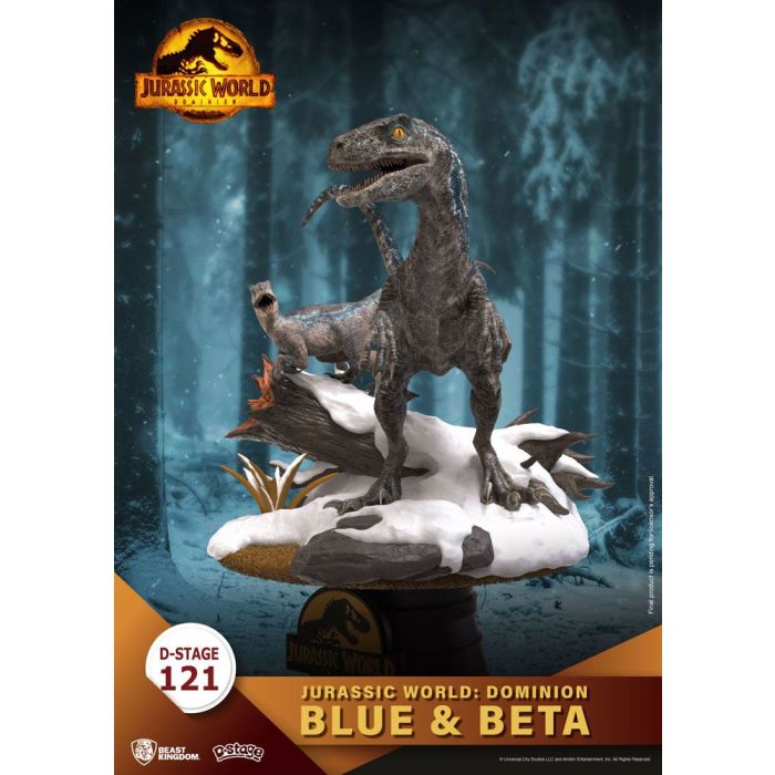 Jurassic World: Dominion D-Stage PVC Diorama Blue & Beta 13 cm reproduction