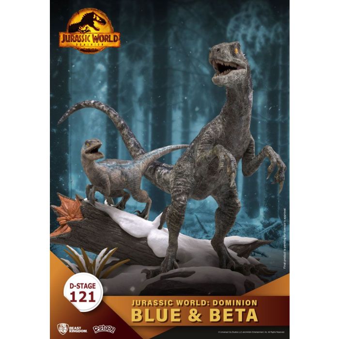 Jurassic World: Dominion D-Stage PVC Diorama Blue & Beta 13 cm reproduction