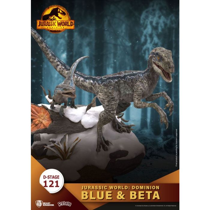Jurassic World: Dominion D-Stage PVC Diorama Blue & Beta 13 cm reproduction