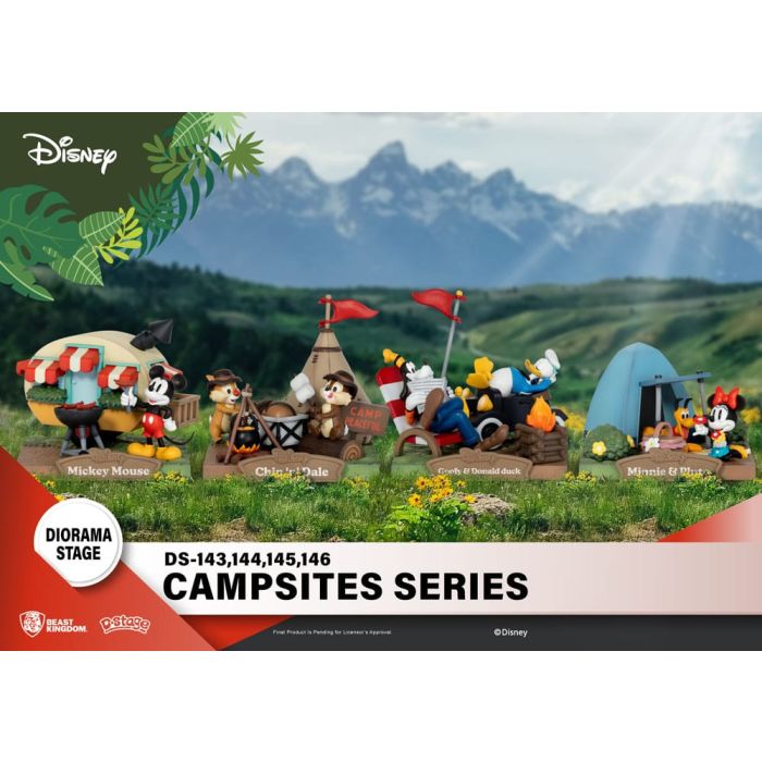 Disney D-Stage Campsite Series PVC Diorama Mickey Mouse 10 cm