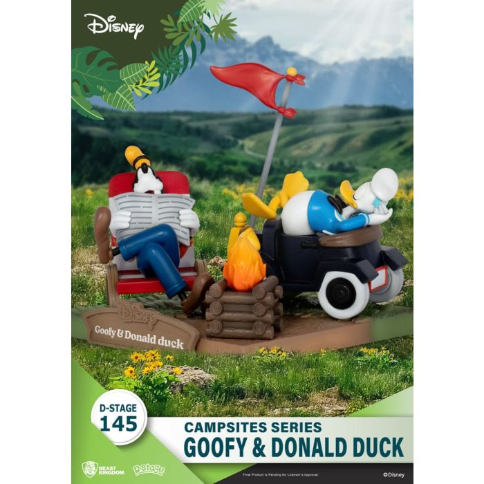 Disney D-Stage Campsite Series PVC Diorama Goofy & Donald Duck 10 cm