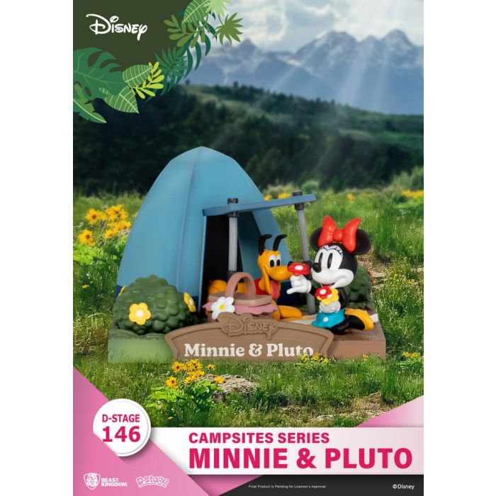 Disney D-Stage Campsite Series PVC Diorama Mini & Pluto 10 cm