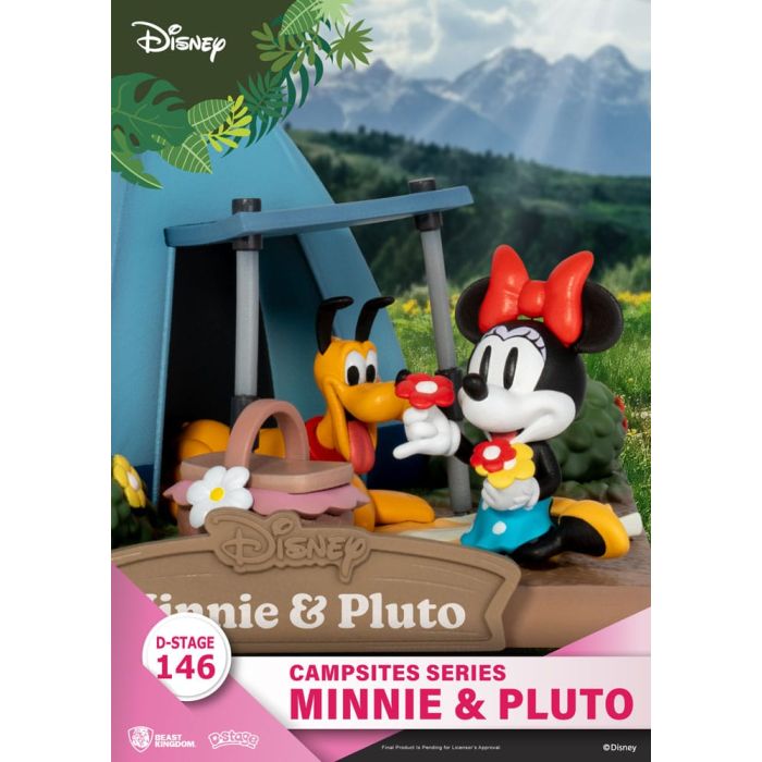 Disney D-Stage Campsite Series PVC Diorama Mini & Pluto 10 cm