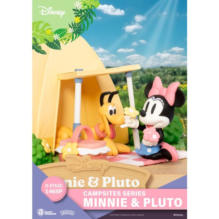 Disney D-Stage Campsite Series PVC Diorama Mini & Pluto Special Edition 10 cm