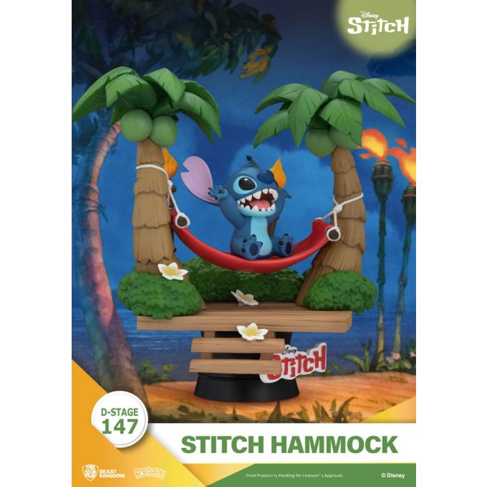 Lilo & Stitch D-Stage PVC Diorama Stitch Hammock 13 cm