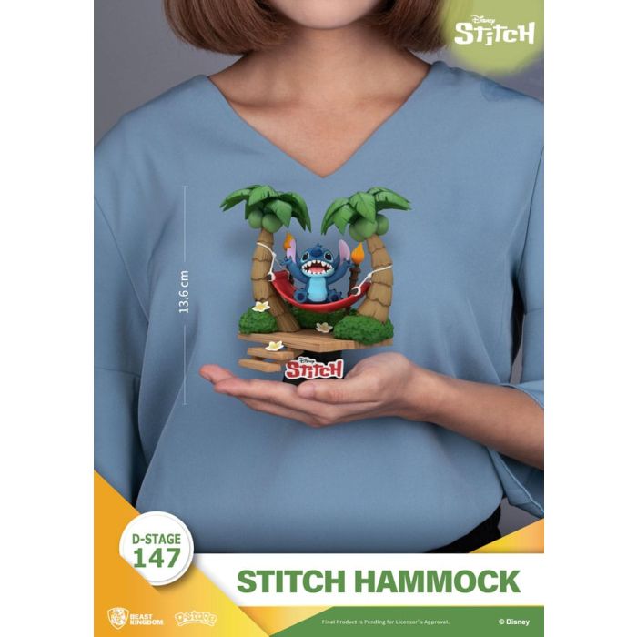 Lilo & Stitch D-Stage PVC Diorama Stitch Hammock 13 cm