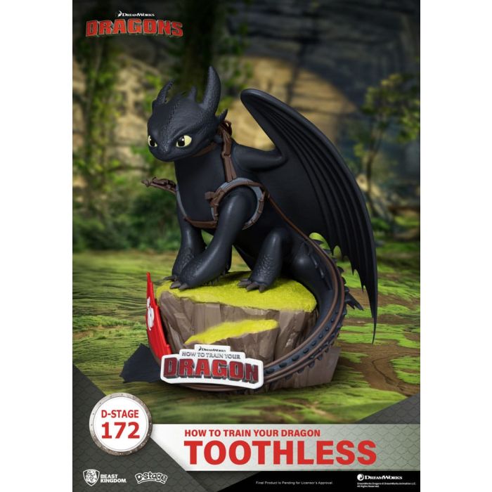 How To Train Your Dragon D-Stage PVC Diorama toothless Statue 14 cm