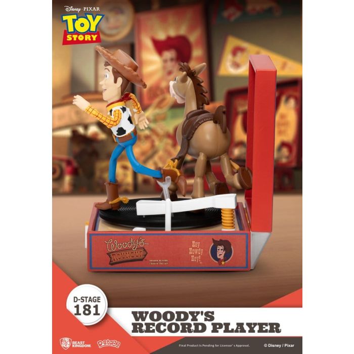 Toy Story Record Player Series PVC figure Woody's Record Player 13 cm