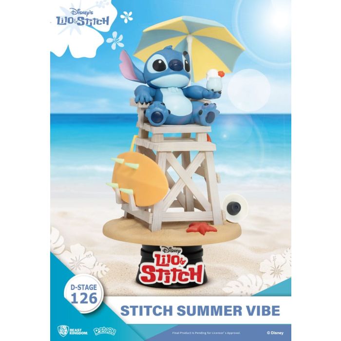 Disney D-Stage PVC Diorama Stitch Summer Vibe 16 cm