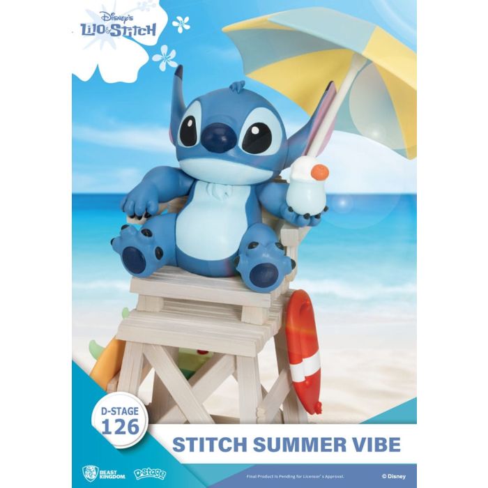 Disney D-Stage PVC Diorama Stitch Summer Vibe 16 cm