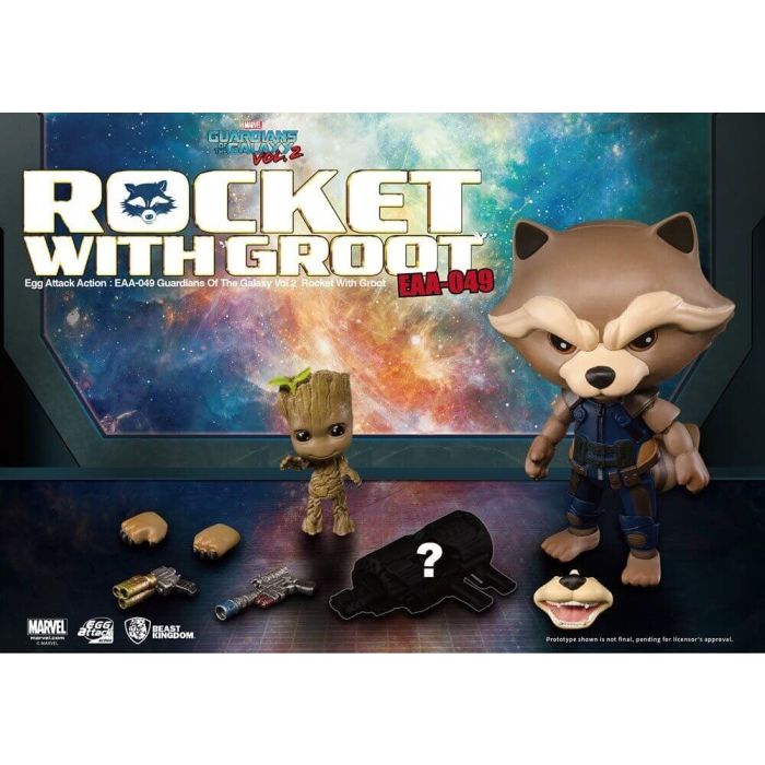 Guardians of the Galaxy Vol. 2 - Rocket Raccoon & Groot Egg Attack Action Figure