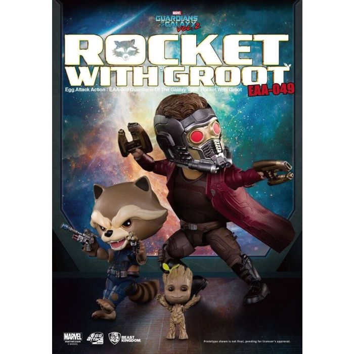 Guardians of the Galaxy Vol. 2 - Rocket Raccoon & Groot Egg Attack Action Figure