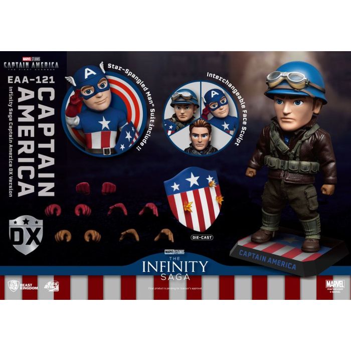 Captain America: The First Avenger Egg Attack Action Action Figure Captain America DX Version 17 cm