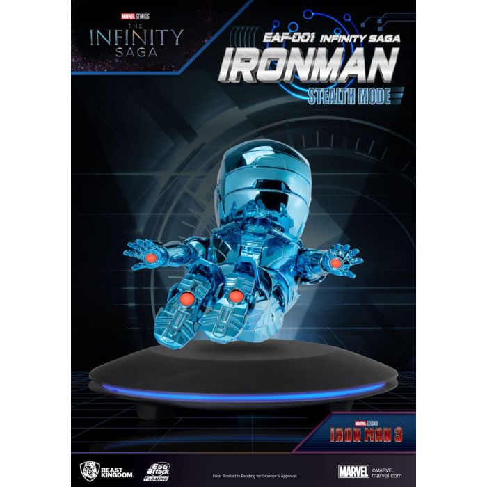 Marvel Egg Attack Floating Figure The Infinity Saga Ironman Stealth Mode 16 cm
