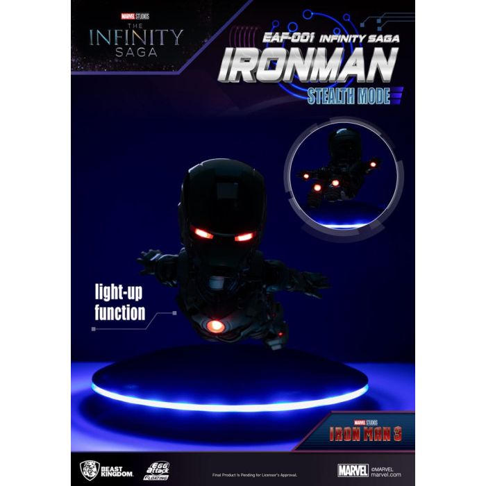 Marvel Egg Attack Floating Figure The Infinity Saga Ironman Stealth Mode 16 cm