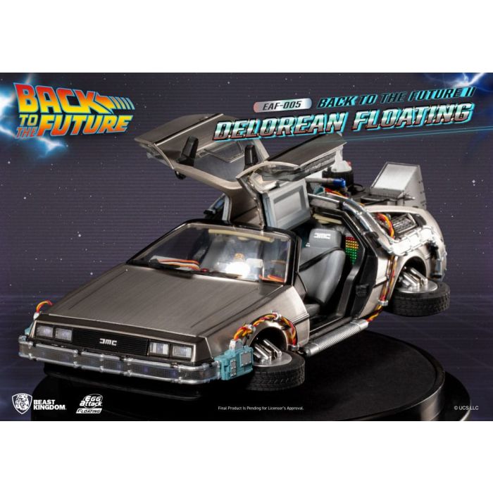 Back to the Future Egg Attack Floating Statue Back to the Future II DeLorean Standard Version 20 cm
