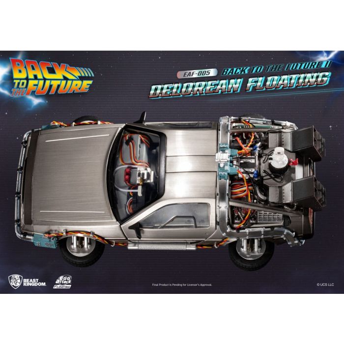 Back to the Future Egg Attack Floating Statue Back to the Future II DeLorean Standard Version 20 cm