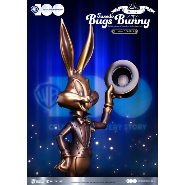 Looney Tunes 100th anniversary of Warner Bros. Studios Master Craft Statue Bugs Bunny 46 cm