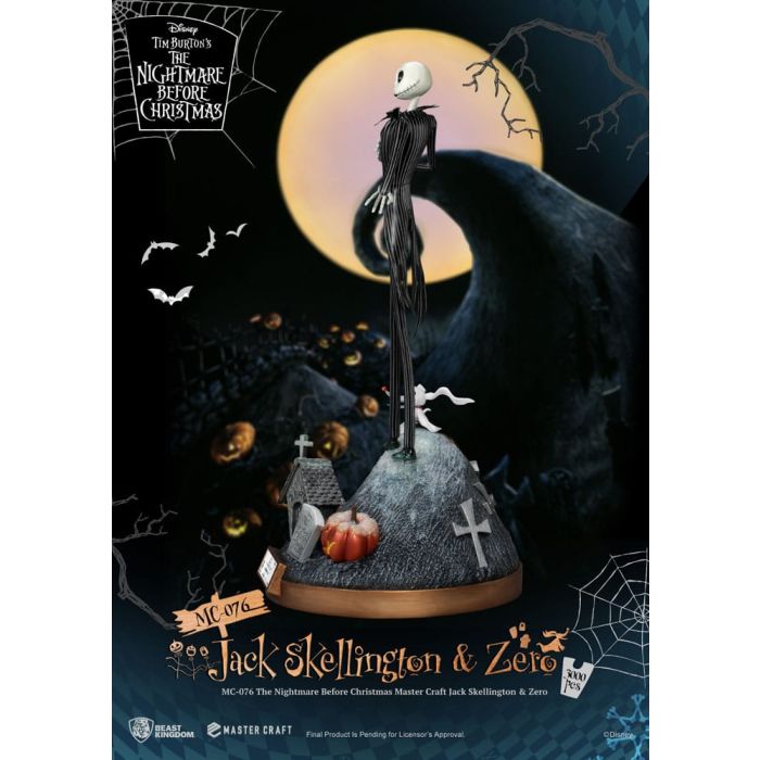Nightmare before Christmas Master Craft Statue Jack Skellington & Zero 39 cm
