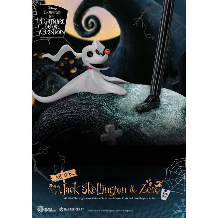 Nightmare before Christmas Master Craft Statue Jack Skellington & Zero 39 cm