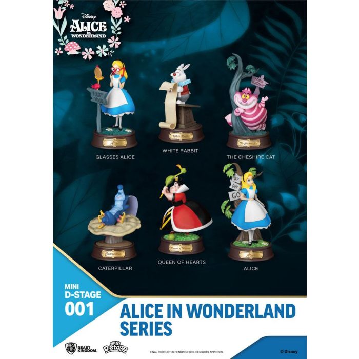 Alice in Wonderland Mini Diorama Stage Statues 6-pack 10 cm