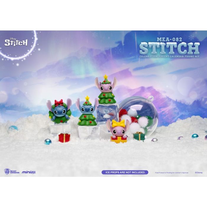 Lilo & Stitch Mini Egg Attack Advent Calendar Stitch celebration Figure Set (Cookie) 10 cm
