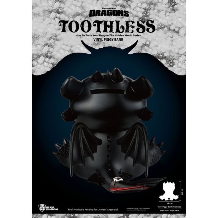 How To Train Your Dragon Piggy Vinyl Bank Toothless 30 cm