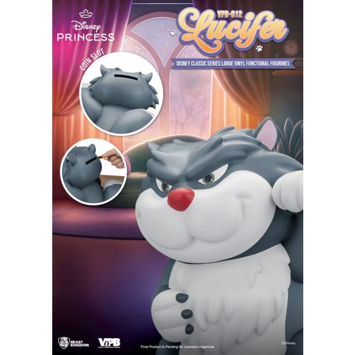 Cinderella Piggy Vinyl Bank Lucifer 33 cm 