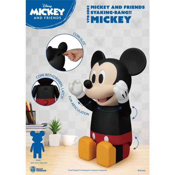 Disney Syaing Bang Vinyl Bank Mickey and Friends Mickey 48 cm