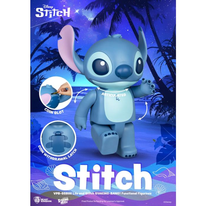 Lilo & Stitch Syaking Bang Vinyl Bank Stitch 30 cm