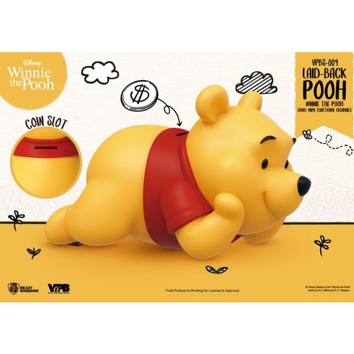 Winnie The Pooh Small Vinyl Bank laid-back Winnie 17 cm