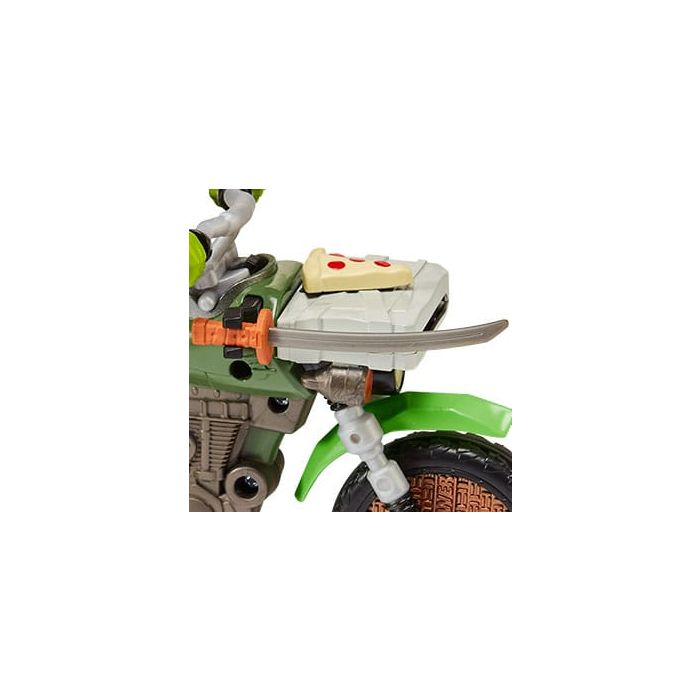 Teenage Mutant Ninja Turtles: Mutant Mayhem Drive N Kick Action Figure Leonardo & Motorcycle 11 cm 