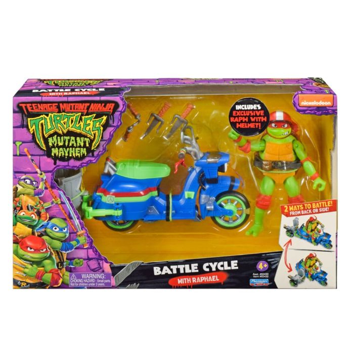 Teenage Mutant Ninja Turtles: Mutant Mayhem Action Figure Raphael & Scooter with Sidecar 11 cm