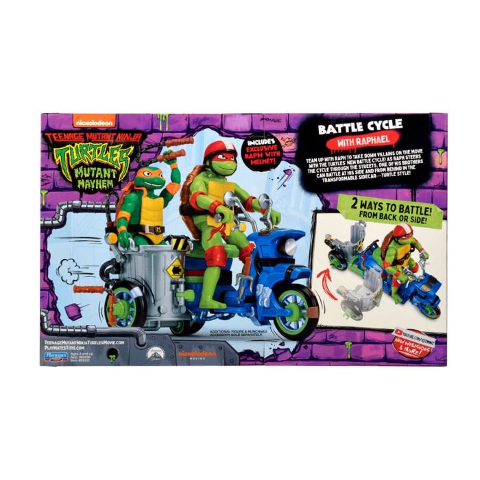 Teenage Mutant Ninja Turtles: Mutant Mayhem Action Figure Raphael & Scooter with Sidecar 11 cm