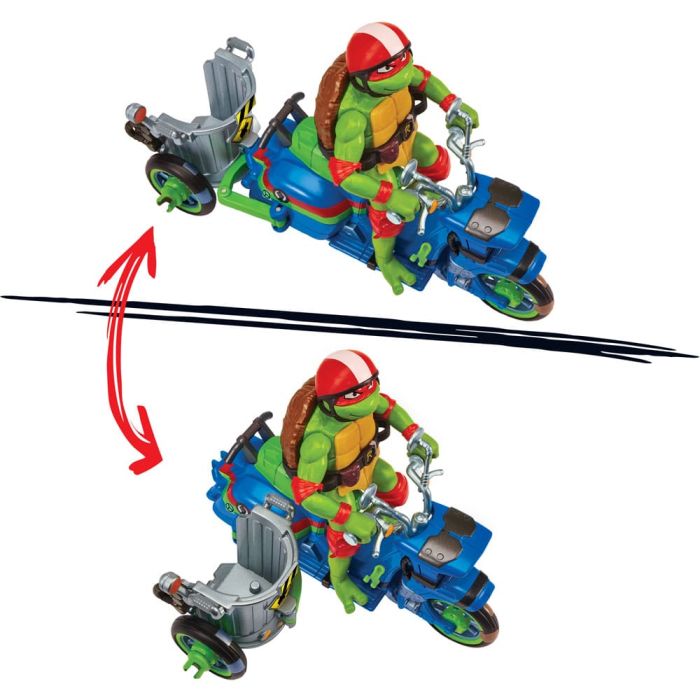 Teenage Mutant Ninja Turtles: Mutant Mayhem Action Figure Raphael & Scooter with Sidecar 11 cm
