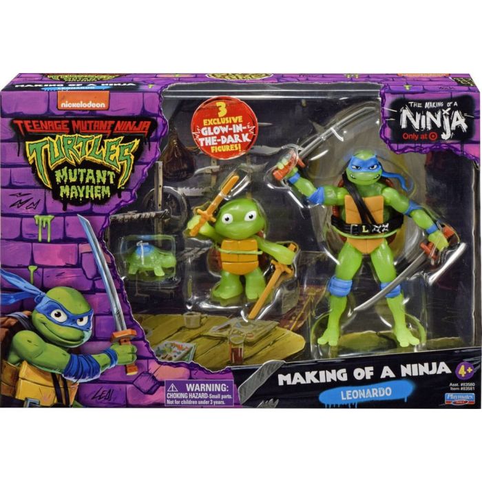 Teenage Mutant Ninja Turtles: Mutant Mayhem Action Figure 3-Pack Leonardo Evolution 10 cm