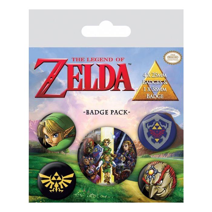The Legend of Zelda Pin-Back Buttons 5-Pack Link
