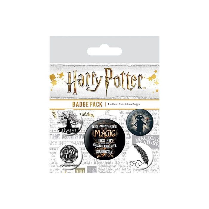 Harry Potter Pin-Back Buttons 5-Pack Symbols