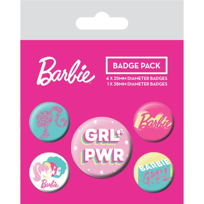 Barbie Pin-Back Buttons 5-Pack Girl Power